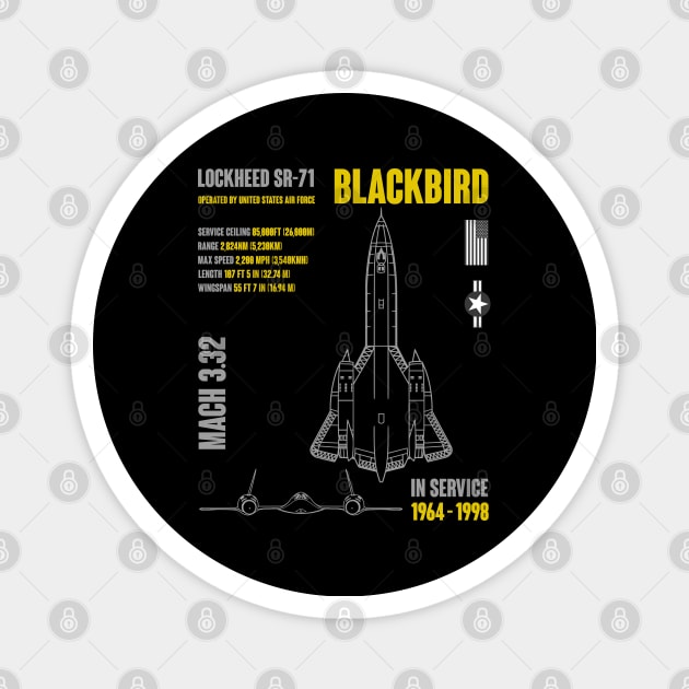 Lockheed SR-71 Blackbird Magnet by Mandra